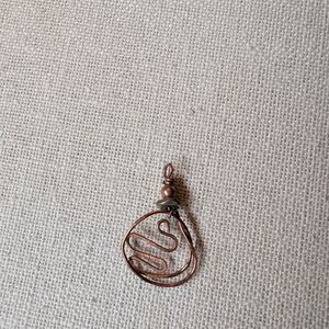 Handcrafted Copper Spiral Pendant - Women's Jewelry #